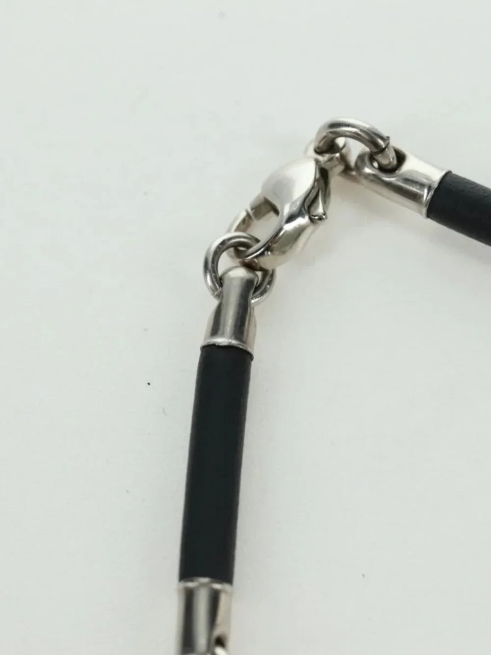 CHANEL COCO Mark Bracelet metal Silver CC Auth LNZ837V